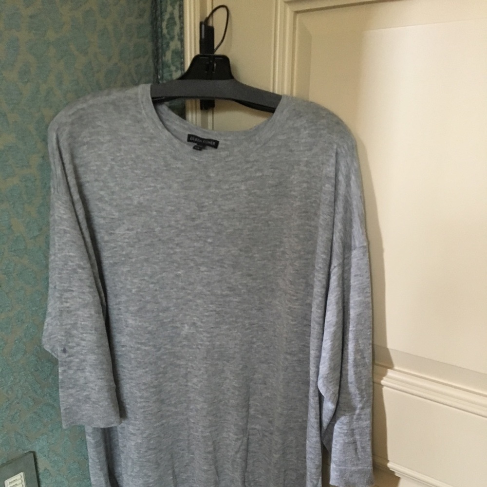 A line dress with long sleeves